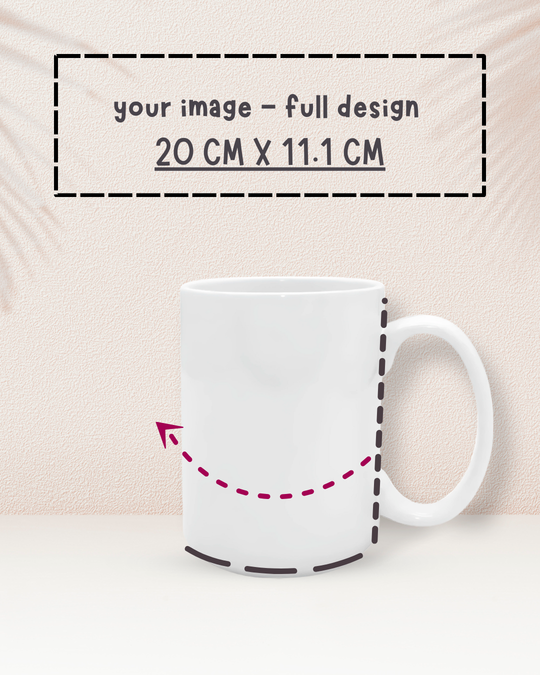 Personalized Ceramic Mug 15 oz | كوب سيراميكي بتصميمكم الخاص 15 أونصة